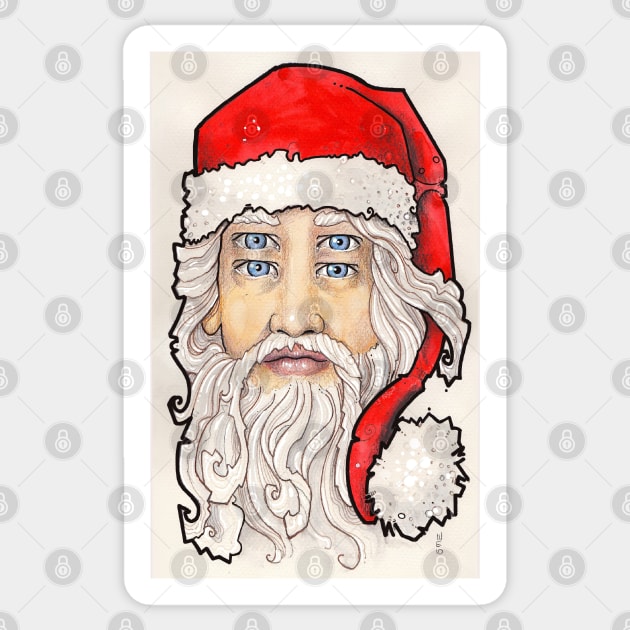 All seeing four eyed santa Sticker by weilertsen